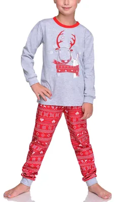 Image de Pyjama pour fille Timone TITR433/434v2 (gris/rouge, 104)