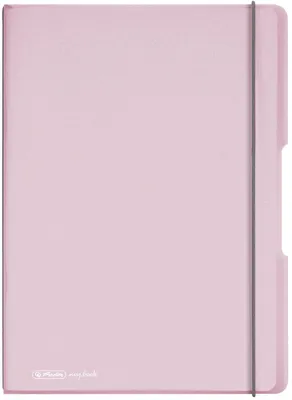 Image de Herlitz 11408648 Cahier d'école et de notes, format A4, quadrillé et ligné 27 et 28, 80 feuilles, motif « Rosé »