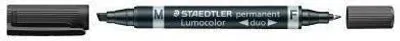 Produktbild von STAEDTLER Zweispitzmarker Lumocolor 348 B-9 nachfüll Rund/Keil schwarz