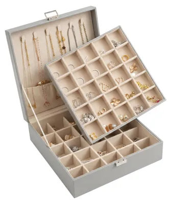 Immagine prodotto di Organizzatore a due scomparti per gioielli, ideale per orecchini e collane