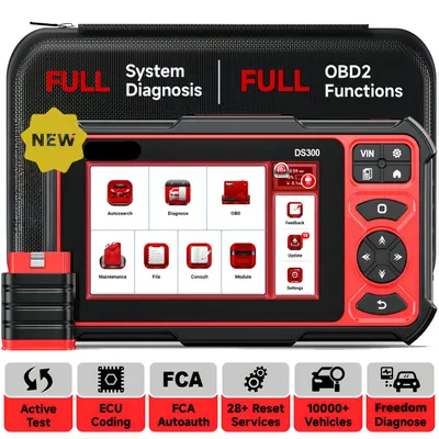 Image de Lecteur OBD2 - Scanner automobile - Outil de diagnostic - Lecteur de codes d'erreur - Scanner de diagnostic OBD2 complet - Diagnostic de 4 systèmes