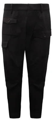 Immagine prodotto di R3353 Pantalone Uomo Dsquared2, Modello "Sexy Cargo", Tessuto Lana, Colore Nero