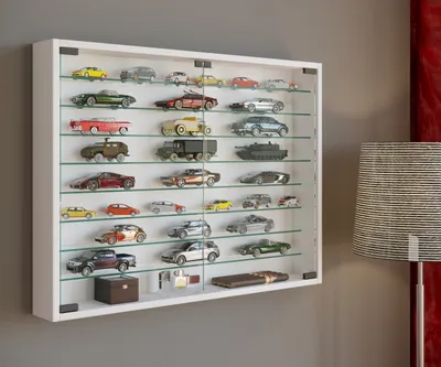 Produktbild von VCM Glasvitrine hängend | Vitrine Glas mit ESG-Sicherheitsglas | Maße: H. 60 x B. 80 x T. 10 cm | Hängevitrine Glas | Modern und platzsparend | Glas Vitrinenschrank - Mandosa XXL