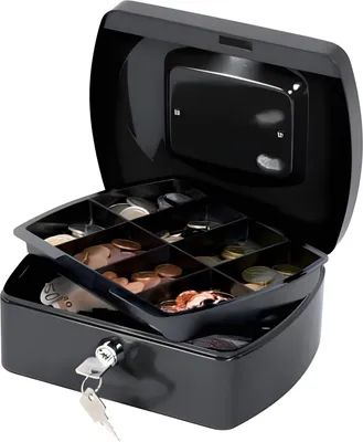 Produktbild von Q-CONNECT - Q-CONNECT Geldtasche, 205 x 160 x 85 mm, schwarz