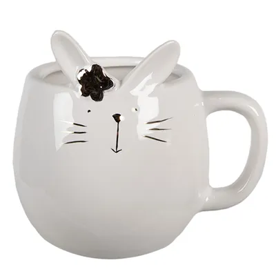 Image de Clayre & Eef Tasse Lapin 350 ml Blanc Porcelaine