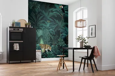 Produktbild von Komar Vlies Fototapete "Jungle Night" - Größe: 200 x 250 cm (Breite x Höhe), 4 Bahnen