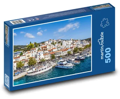 Obrázok produktu pre Puzzle 500 Skiathos - Grécko, prístav - martinpuzzle
