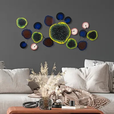 Immagine prodotto di Wallity, Nenuharps 3, Accessorio decorativo da parete in metallo, 100 % METALLO, Multicolore, 125 x 62 x 4 cm