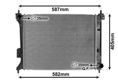 Produktbild von VAN WEZEL 82002302 Kühler Wasserkühler Motorkühler für HYUNDAI i20 (PB, PBT) ix20 (JC)