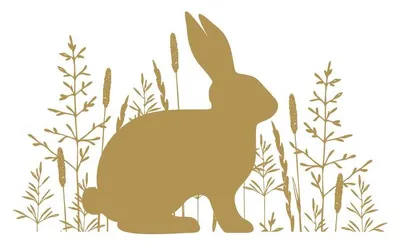 Produktbild von 20 Servietten Pure Easter gold - Ostersilhouette gold 33x33cm