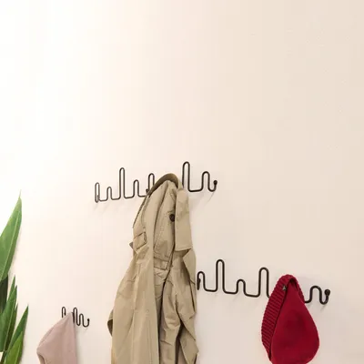 Produktbild von MyWIRE Wandgarderobe "Valora", 3er Set - schwarz