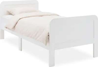 Produktbild von Homestyle4u 2408, Komfortbett 90x200, Bett Senioren Seniorenbett, Komforthöhe Weiß Holz Massiv extra hoch