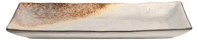 Produktbild von H&H Crackle Bcolor rechteckiger Steingutteller 25x12