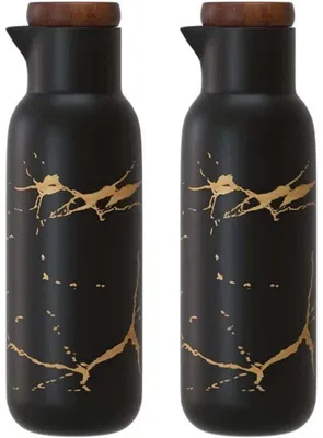 Productafbeelding van Azomor® Elegant keramische set met 2 oliedispensers in marmerlook