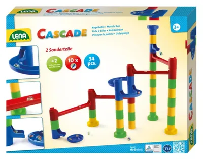 Produktbild von Lena Cascade Kugelbahn Curve, Murmelbahn, 3 Jahr(e), 34 Stück(e), 600 g