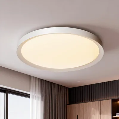 Productafbeelding van VA-Cerulean 48W LED plafondlamp, plat, rond, IP44, plafondlamp, 2800-3200K, warm wit, geschikt voor vochtige ruimtes, zoals badkamer, keuken, hal en kelder