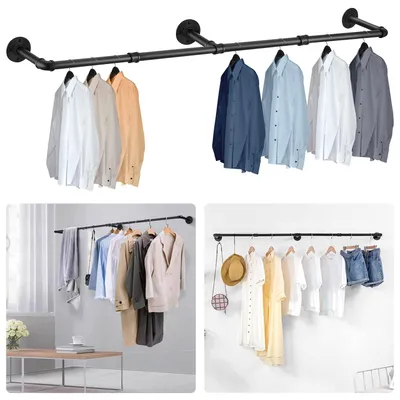 Produktbild von Kleiderstange 120 cm, Industriedesign, Metall, für Schlafzimmer