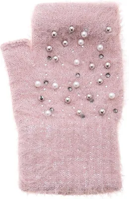Produktbild von Halbhandschuhe mit Perlen rosa