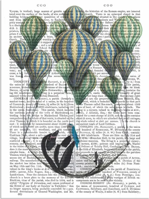 Produktbild von ARTland Wandbild Alu für Innen & Outdoor Pinguin in Schwebehängematte Größe: 45x60 cm