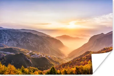 Produktbild von MuchoWow® Poster Licht - Berge - Landschaft 180x120 cm - Fotoplakat