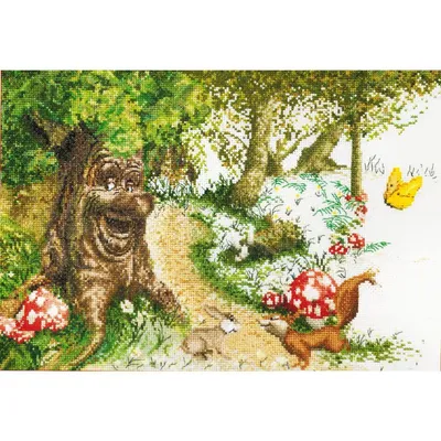 Produktbild von Thea Gouverr Kreuzstich Stickpackung "Efteling Märchenbaum Aida", Zählmuster, 50x40cm