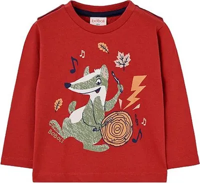 Produktbild von Boboli Knit Basic Langarm-t-shirt Rot 6 Years Junge Rot 6 Years