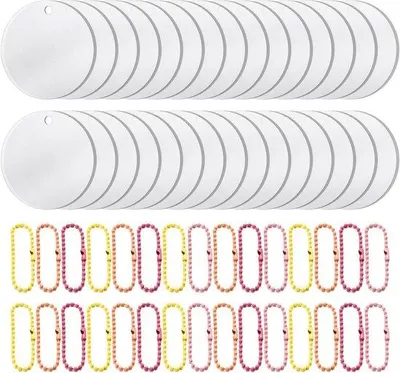 Imagen del producto de Juego de llaveros de acrílico transparente para decoración y creatividad