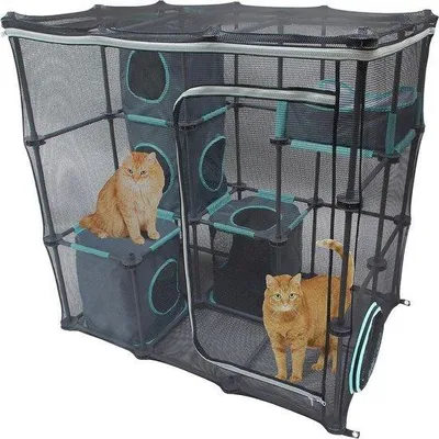Productafbeelding van Kattenbank met niveaus en kleine vakken - Kattenhuis