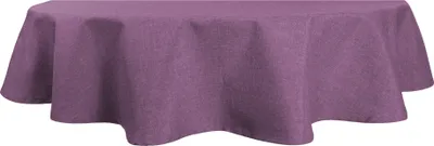 Produktbild von Tischdecke oval flieder 160x260 cm Leinenoptik Lotuseffekt Tischwäsche Wasserabweisend Tischtuch