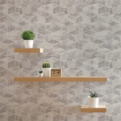 Produktbild von TADESSI Tapete Grafik Domenico M1-No.617 Vliestapete Silber Grau Geometrische Tapete Wohnzimmer Schlafzimmer Küche
