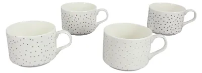 Produktbild von 4er-Set – Porzellantasse „Modern Dots“ 150 ml – 4 Farben, von inspire