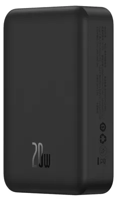 Image de Batterie externe Magnetic 20 000 mAh avec recharge sans fil USB-C, noire, Baseus