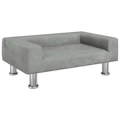 Immagine prodotto di vidaXL Letto per cani grigio chiaro 70x45x26,5 cm in velluto