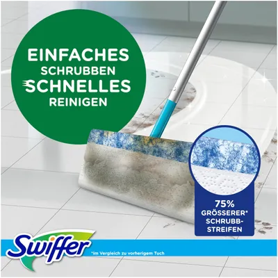Image de Kit de démarrage Swiffer Chiffons secs et humides pour le nettoyage des sols