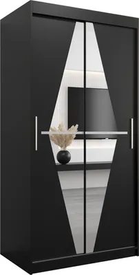 Produktbild von Kleiderschrank, Schiebetürenschrank Schlafzimmer, Schrank mit Spiegel BOLIWIA 100 cm