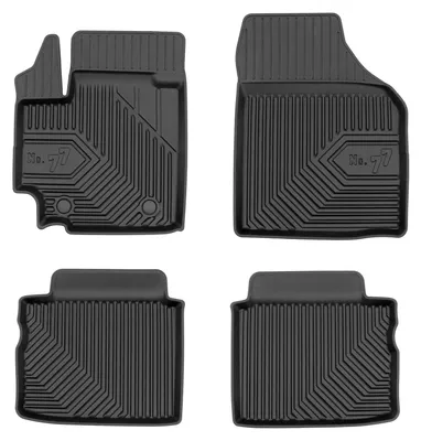 Image de Tapis de sol en caoutchouc pour Suzuki Celerio 2014- (hayon) – 4 pièces, noirs, sur mesure