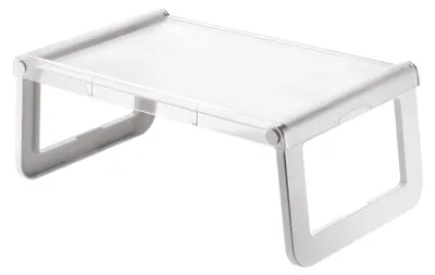 Multifunktionales Bett-Tablett, transparent, 58x35x23,5 cm