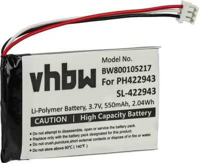 Produktbild von vhbw Akku Ersatz für Philips PH422943 für schnurlos Festnetz Telefon (550 mAh, 3,7 V, Li-Ion)
