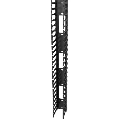 Produktbild von Vertiv Vertikaler Kabelmanager, Breite 800 mm, 48 HE (2 Stück), Kabelmanagementtafel, Metall, Schwarz, 2 Stück(e)