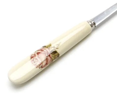 Keramischer Dessertlöffel, Edelstahl, 1 Stück, 16,8 cm
