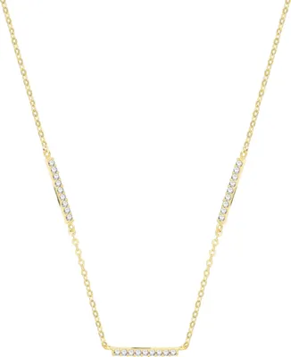 Produktbild von Elegante 9 Karat (375) Gold Damen - Halskette mit Zirkonia - 44cm; TRS27781