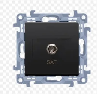 Image de Prise d'antenne de type F noir mat SIMON 10