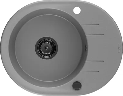 Produktbild von Mexen Kevin Granitspüle mit einem Becken und einer Abtropffläche 586 x 458 mm, Grau, Siphon Schwarz - 6517581005-71-B