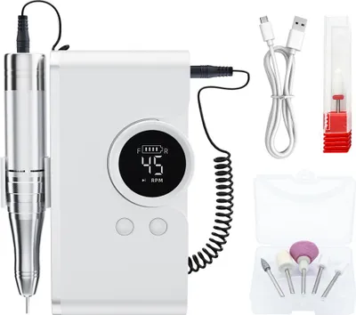 Produktbild von Elektrischer Nagelbohrer Pen – Schnell und leise, 45000RPM, 45 Geschwindigkeiten, tragbar, Akku 2400mAh, vielseitig für Maniküre & Pediküre