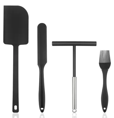 Produktbild von Crêpe-Verteiler, Crêpe-Wender, Spatel, Backpinsel und T-förmiger Pfannkuchenteigverteiler für Crêpe-Maker, Küchenzubehör, Backutensilien
