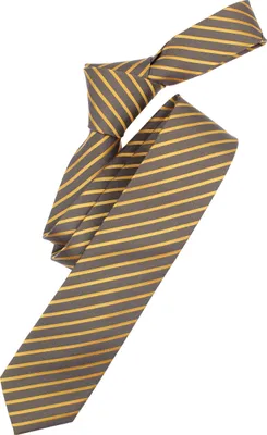 Produktbild von VENTI Herren Business-Krawatte 6cm Seide Struktur Gelb gestreift