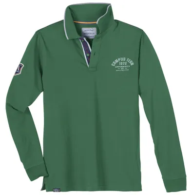 Produktbild von Redfield Übergrößen Langarm-Poloshirt gün