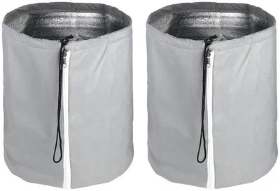 Image de Protection thermique pour plantes, 50 x 45 cm, gris, non-tissé, Ø 45 cm
