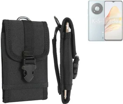 Produktbild von K-S-Trade Holster Handy Hülle kompatibel mit ZTE Voyage 40 5G Holster Handytasche Gürtel Tasche Schutz Hülle Robust Outdoor schwarz