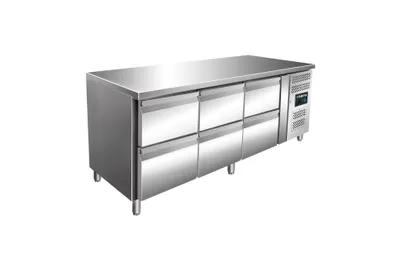 Produktbild von Saro KYLJA 3160 TN, Chefkoch-Basis, Freistehend, Edelstahl, Edelstahl, 6 Schublade(n), 275 l